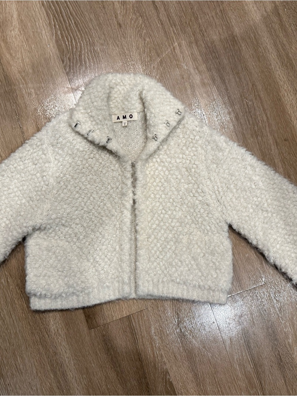 AMO Cream Bouclé Puff Jacket
